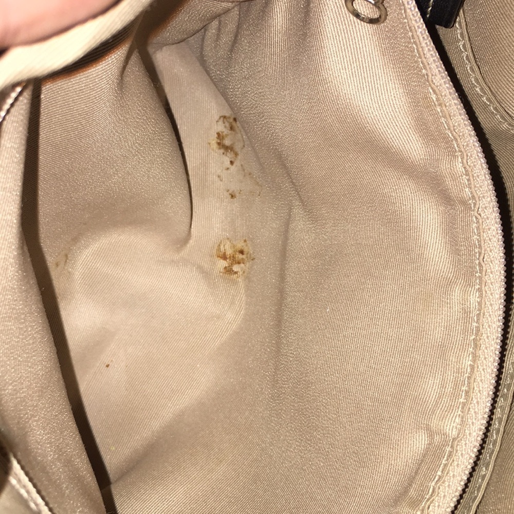 COACH black pebbled shoulder bag silver accents - Picture 7 of 8